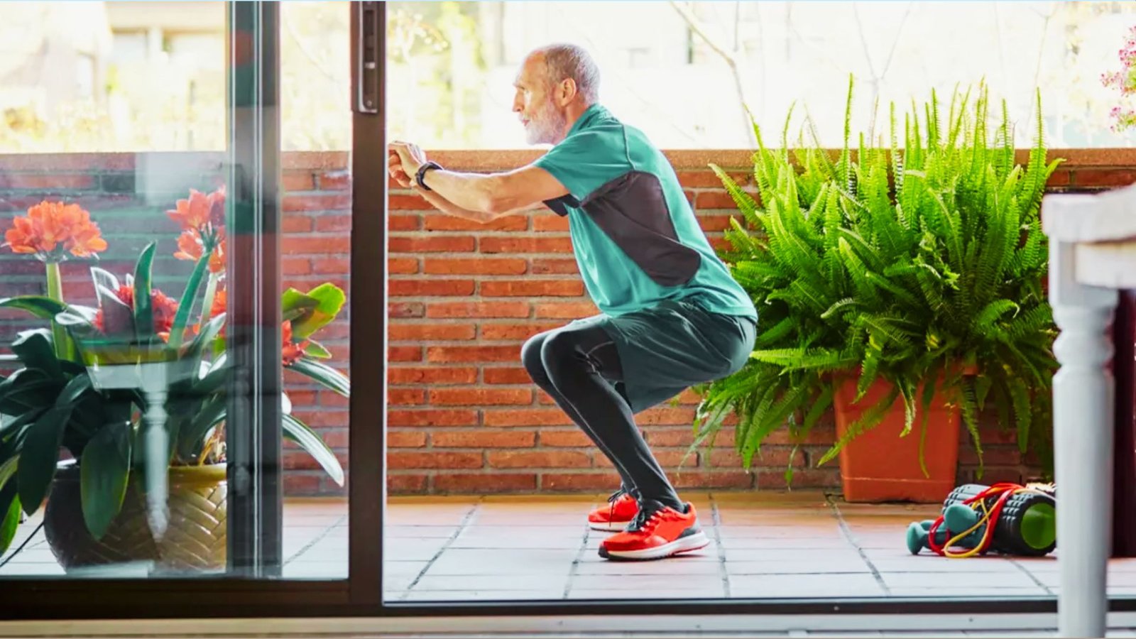 Balance exercise to help prevent falls in older adults.