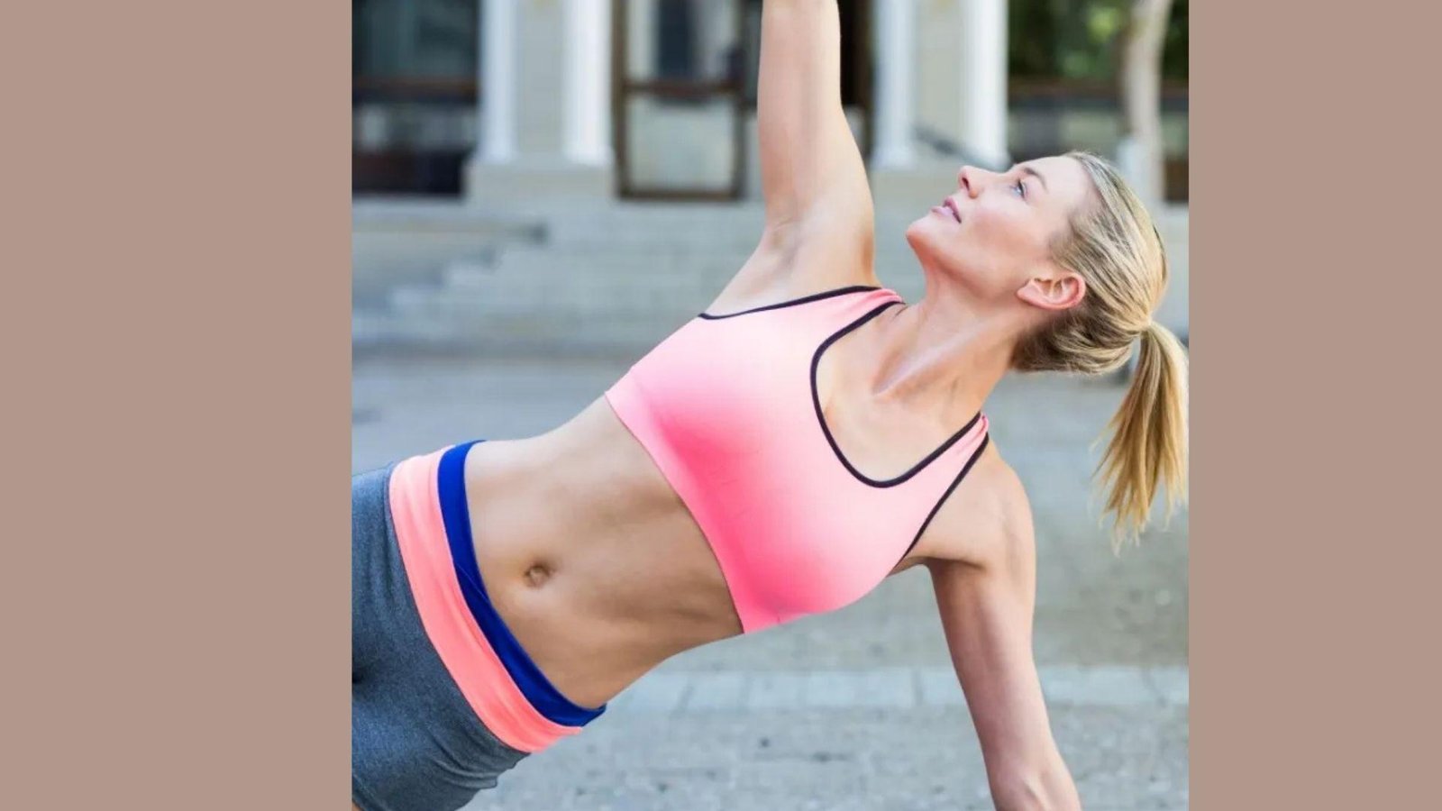 lady with flat belly.