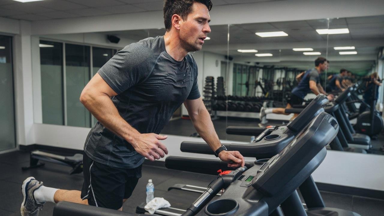 Runner finding a normal workout unusually difficult.