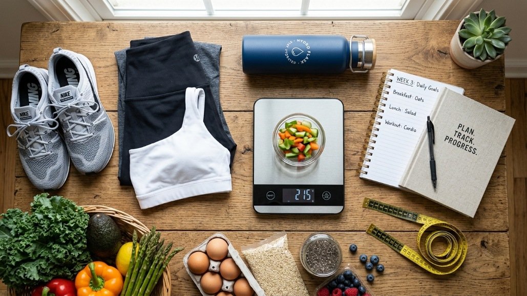 Essentials for starting an 8 week weight loss plan.