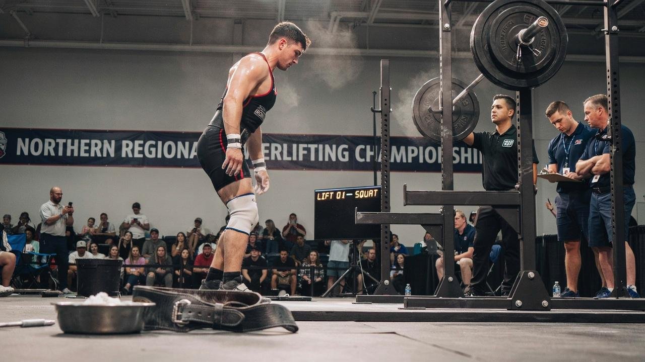 Beginner competing in their first powerlifting meet.