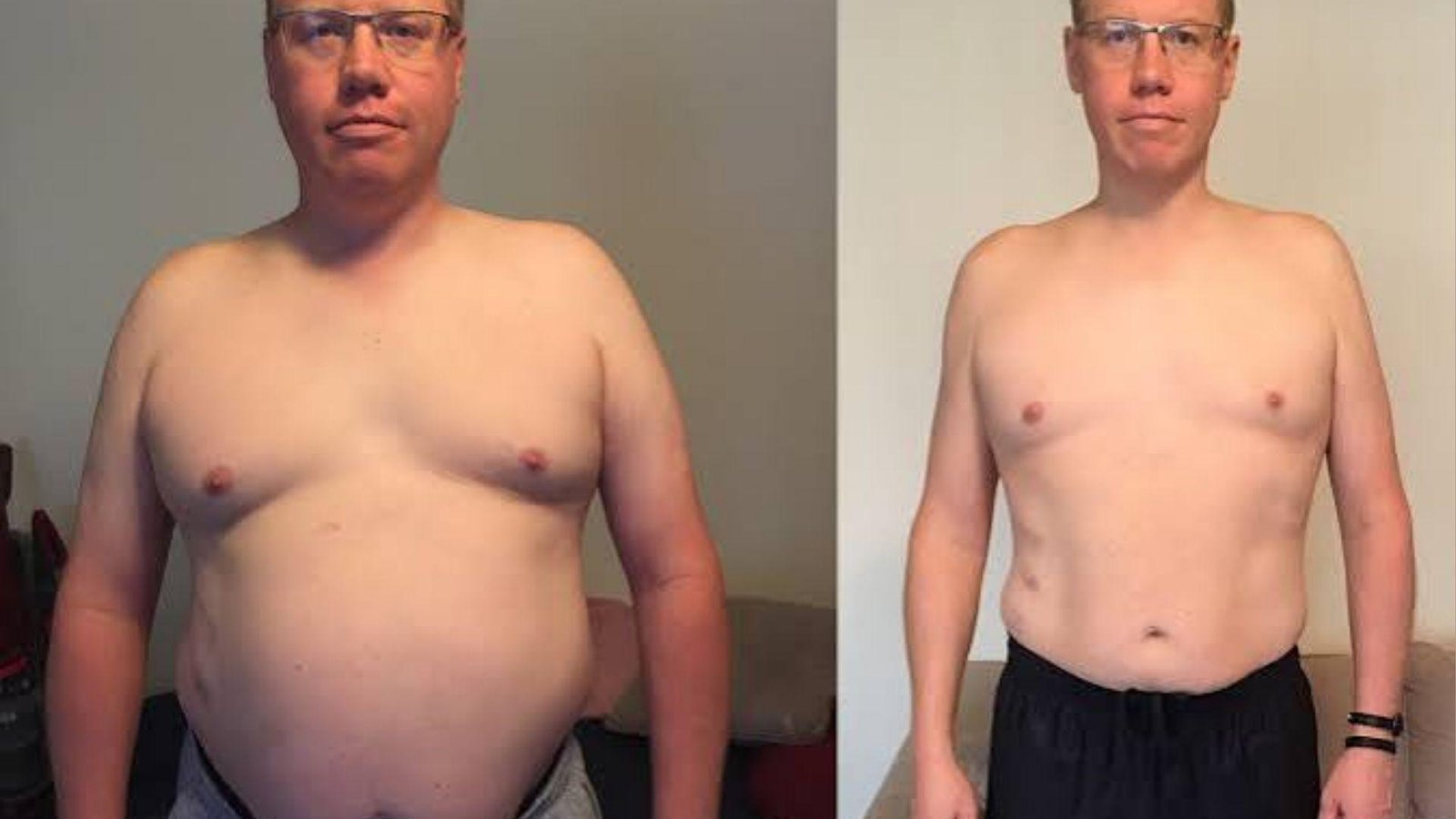 Man’s weight transformation